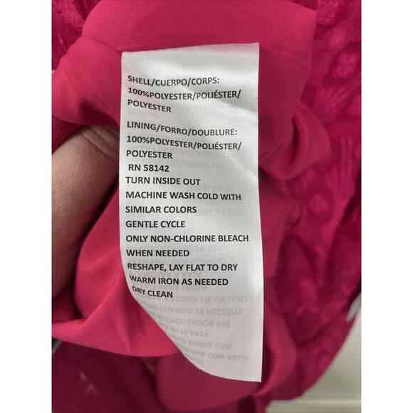 Maggy London Dress Women Plus Size V-Neck Surplus Bodice Faux Wrap High Low 18 W - Picture 8 of 13